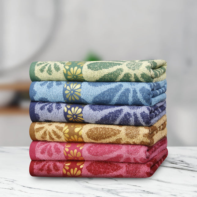 Kit Toalhas de Banho Grande Estampada 140x70cm Sortida Toque Macio Felpuda Qualidade Bordada