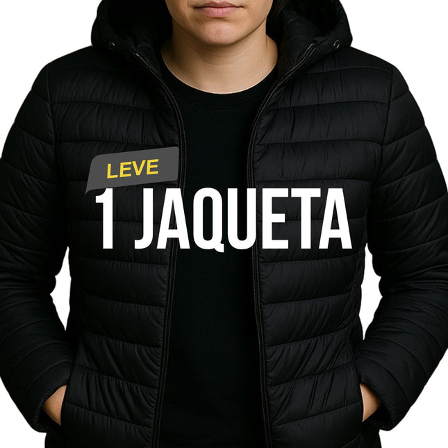 Kit Jaqueta Puffer Feminina Bobojaco Corta Vento Impermeável Casaco Frio Capuz Removível Inverno