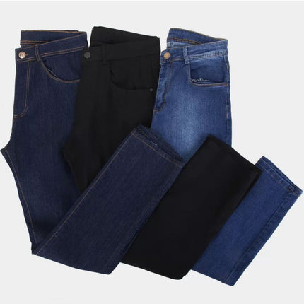 Kit 3 Calças Jeans Masculina Lavada Cores Sortidas