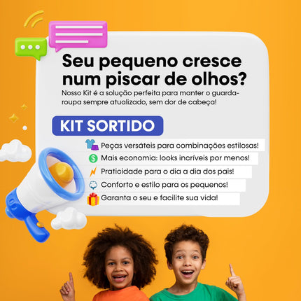 Kit Conjuntos Roupa Infantil Inverno Sortido Menino Blusa Moletom com Capuz + Calça