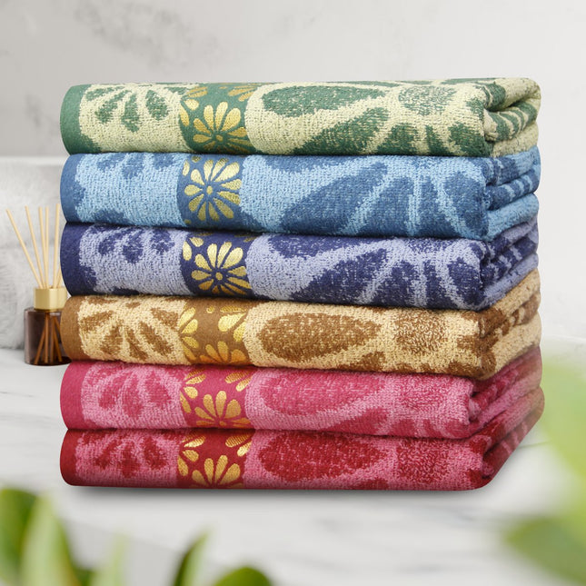Kit Toalhas de Banho Estampada Grande 140x70cm Alta Qualidade Bordada Felpuda Macia Sortida