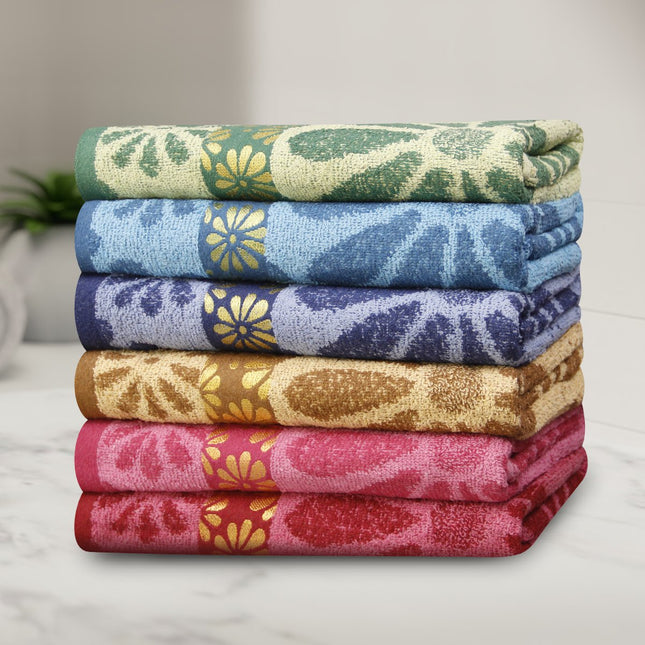 Kit Toalhas de Banho Estampada Grande 140x70cm Sortida Felpuda Macia Máxima Qualidade Bordada