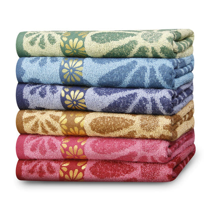 Kit Toalhas de Banho Estampada Grande 140x70cm Sortida Felpuda Bordada